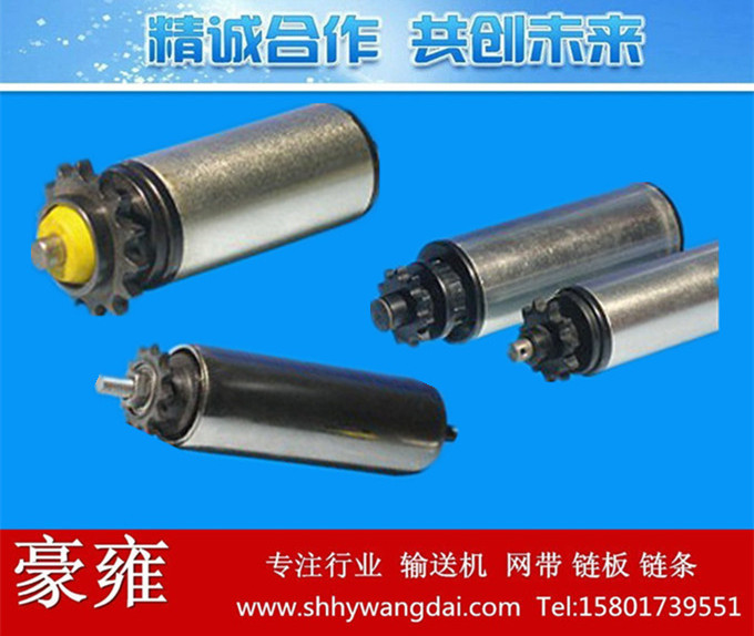 不锈钢单排齿动力滚筒